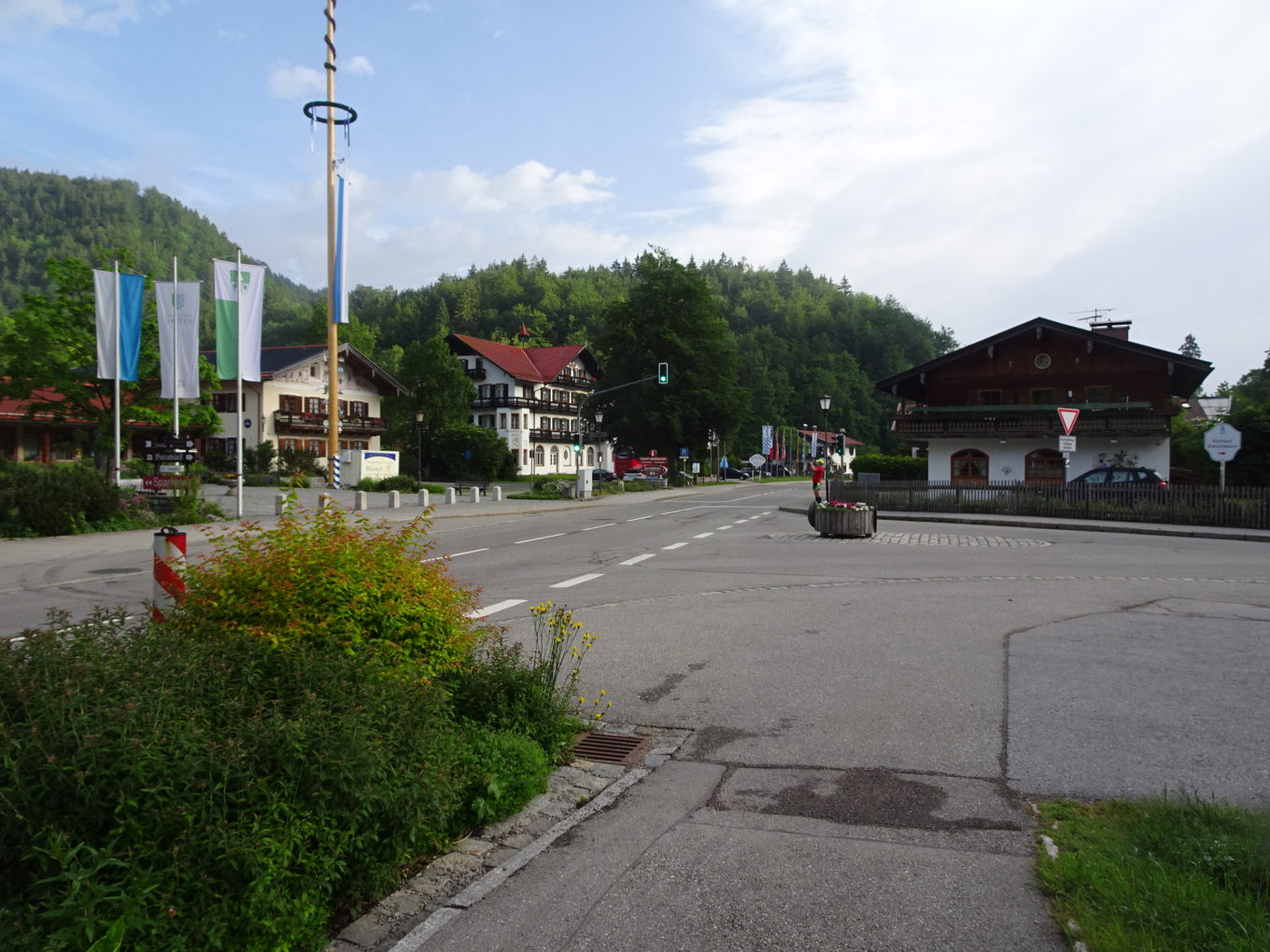 Widok wsi Kreuth, kościoła oraz domu, w której mieszkaliśmy