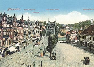Widok centrum Blasewitz, placu Schillera, około 1910 roku, barwna pocztówka, https://de.wikipedia.org/wiki/Blasewitz– dostęp 25.11.2019