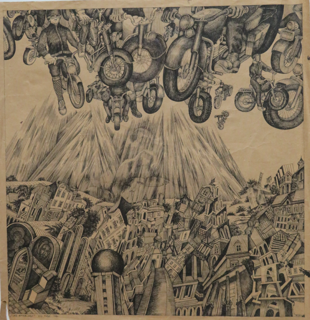Wieńczysław Mazuś, rysunek tuszem, papier, 64 x66 cm, ze zbiorów Zamku Książąt Pomorskich