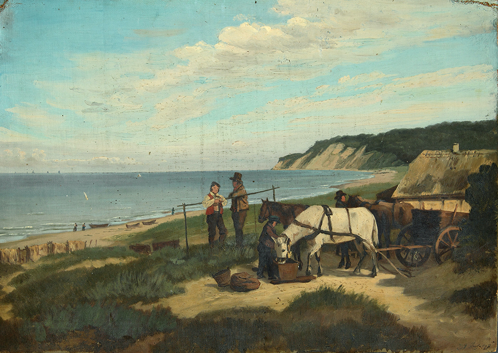 August Ludwig Most, Fischhändler, 1846, Öl auf Leinwand, Gesellschaft der Freunde des Nationalmuseums in Stettin