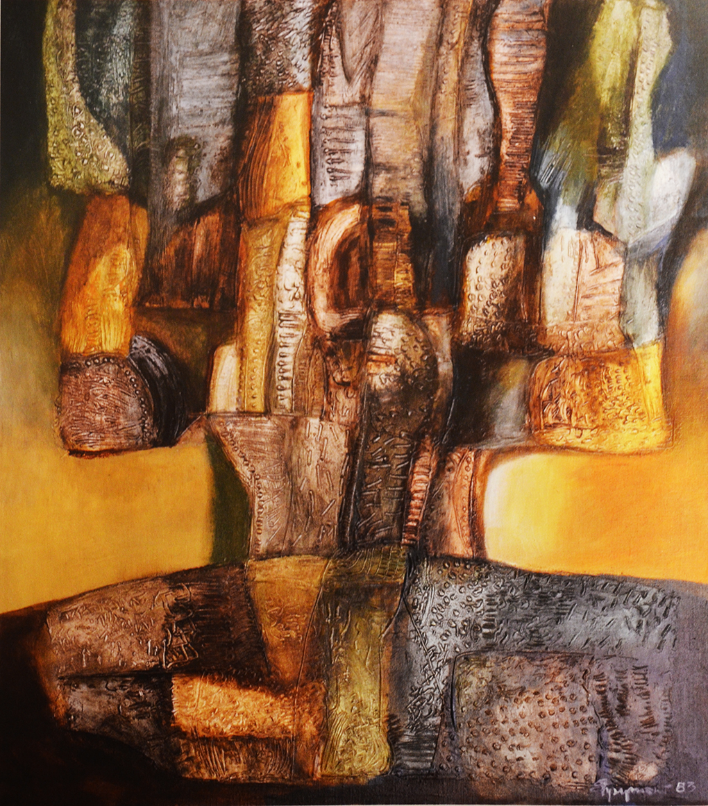 Tadeusz Eysymont, Drzewo 7, 1983, akryl na płótnie, 93x73 cm, Zachodniopomorski Urząd Wojewódzki w Szczecinie. Fot. Jolanta Gramczyńska