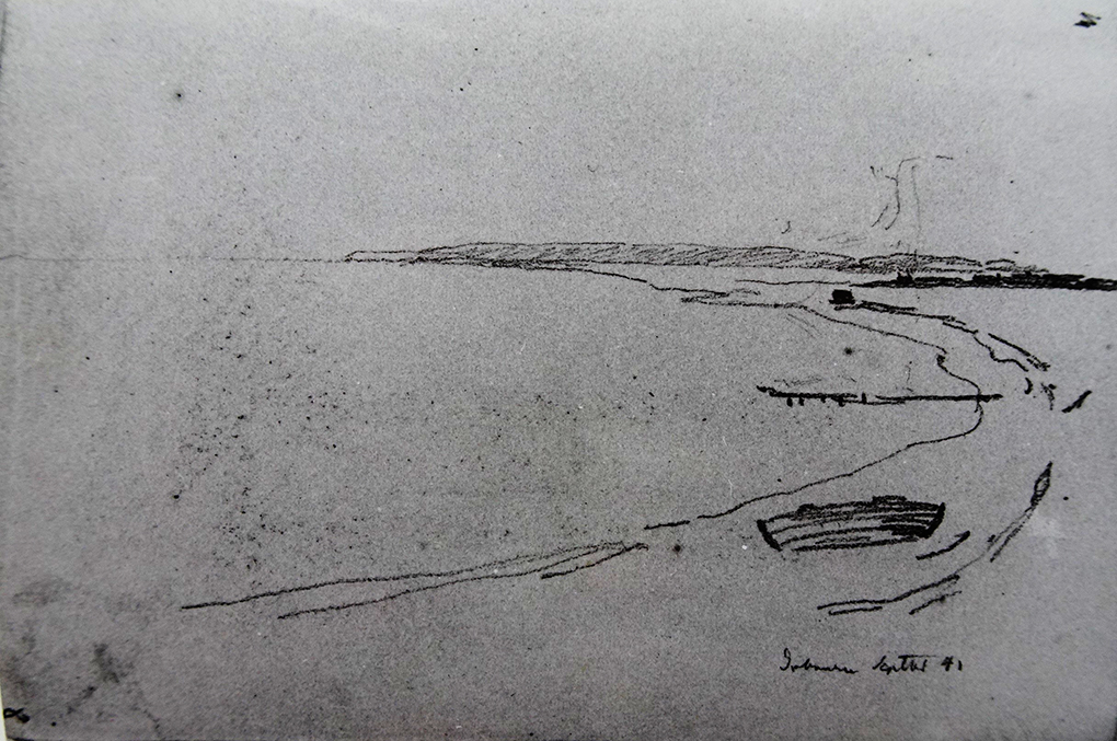  Ludwig Most, Doberan, wrzesień 1841, ołówek, papier welinowy, Szkicownik nr 12, karta 8, Muzeum Narodowe w Szczecinie