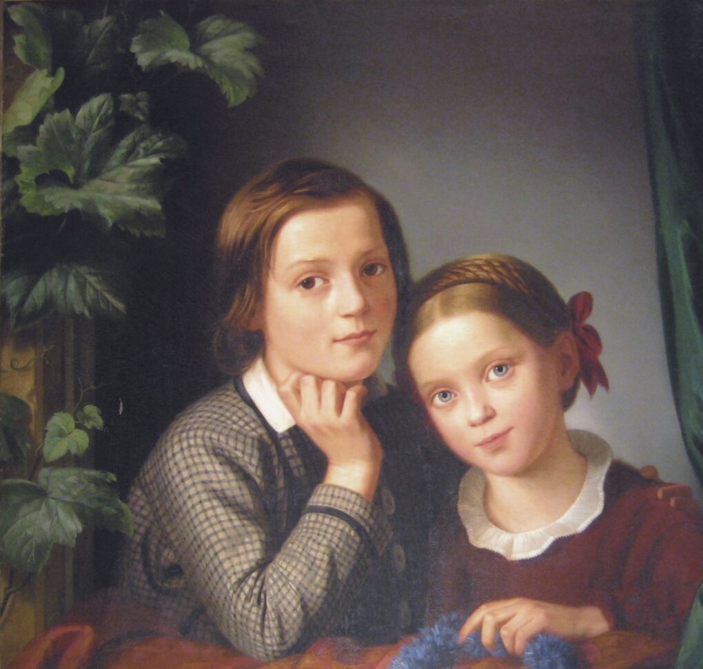 Ludwig Most, Portret dzieci – Ottona i Linchen, 1851/1852, olej na płótnie, zbiory prywatne, reprodukcja udostępniona przez Eckhardta Wendta