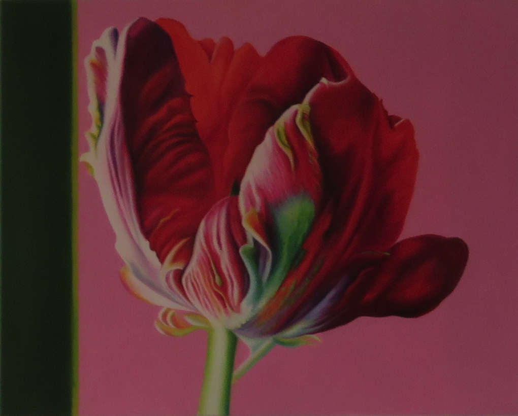  Jeden z obrazów z wystawy "C'est moi", cykl „Kwiaty” Giny Malinowski w Galerii przy ul. Koński Kierat 14 do 4 sierpnia 2023, foto: Jolanta Gramczyńska